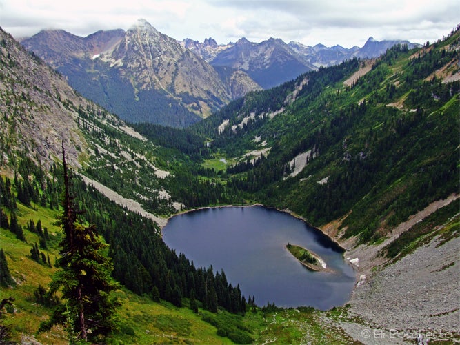 Caroline on the PCT at age 14, in the Goat Rocks Wilderness, Washington