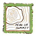 peak A summit on a topo map