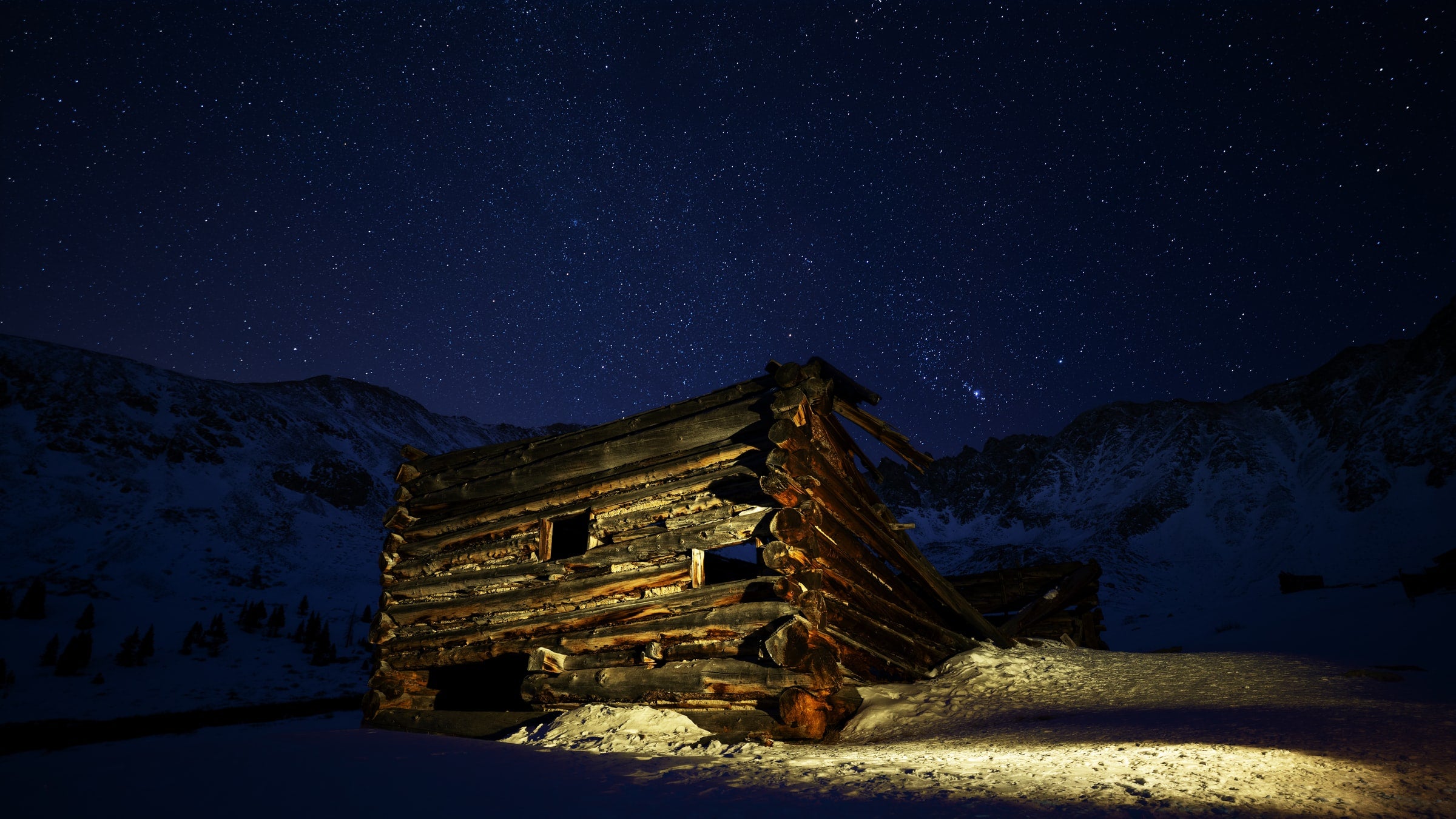 Abandoned cabin in Colorado mountains