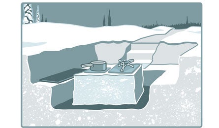 "winter camp kitchen"