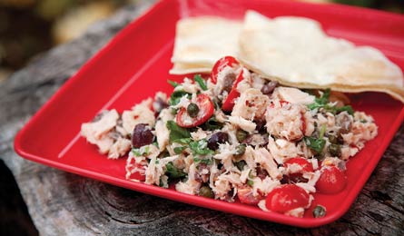 "tuna with olives and capers"