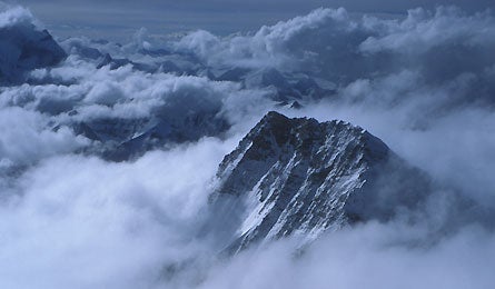 "The view of Changtse from Mount Everest. (Photo by Bill Yeo)"
