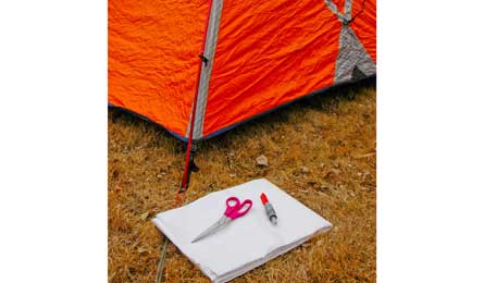 Groundsheet2 33000 You'll need: Your tent, with the floor pitched tightly. Scissors, a waterproof marker, and a sheet of Tyvek.