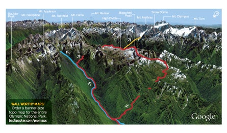 Olympics 445x260 37550 Olympic Mountains, WA (Image by Google Earth)