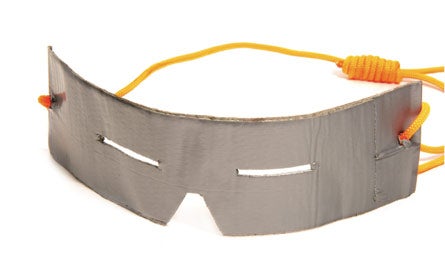 "Watch the how-to video for making these emergency goggles. (by A. Bydlon)"