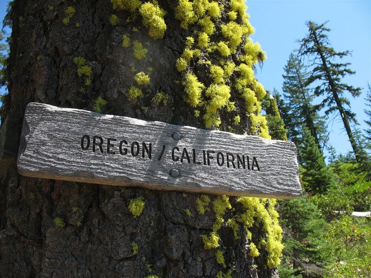 CA-OR Border Sign None