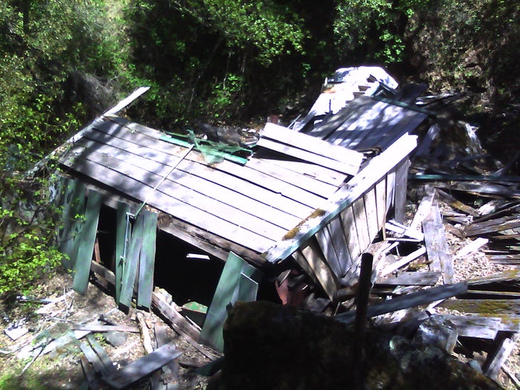 Dilapidated old cabin None