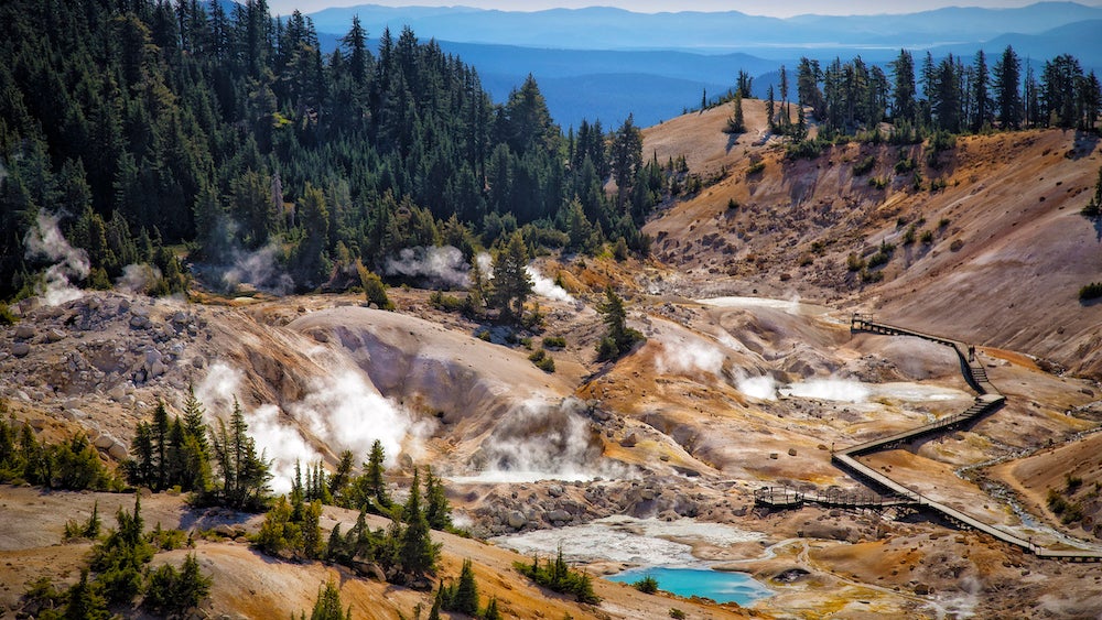 Landscape of Lassen Volcanic National Park, California, USA