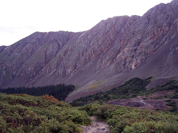 Looking back down Stevens Gulch toward the trailhead None