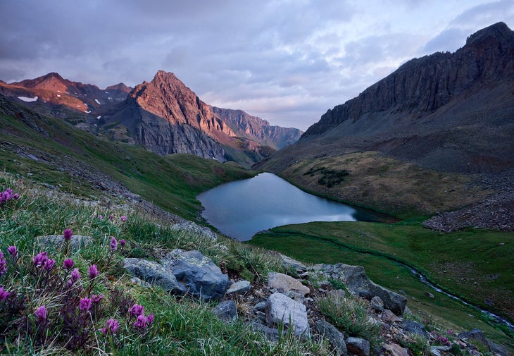 middle blue lake None
