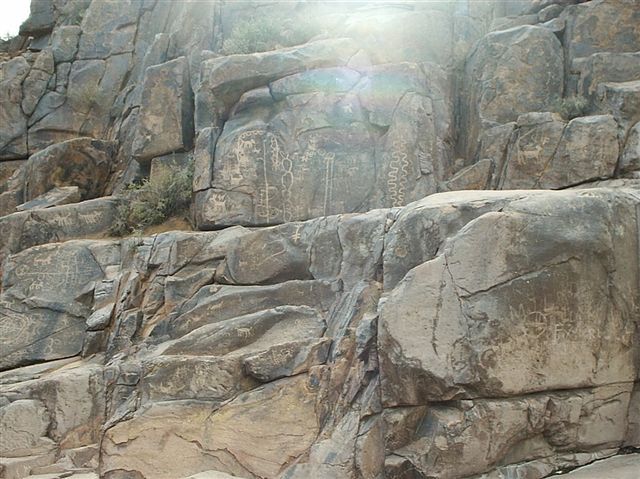 Petroglyphs -- ancient and modern None