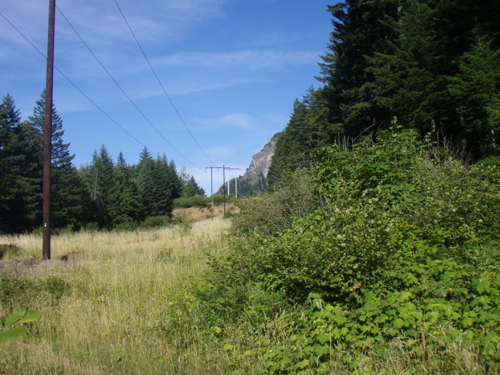 Power lines. None