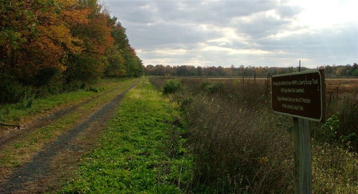 Railroad tracks near the New Jersey-New York border None