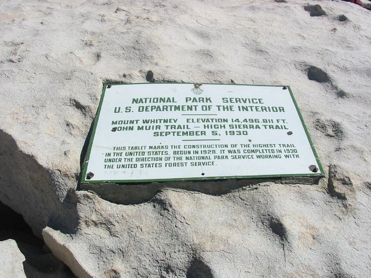 Signs for JMT and High Sierra Trail None