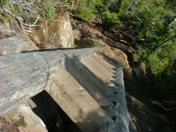 Stairs near Goose Eye Mountain None