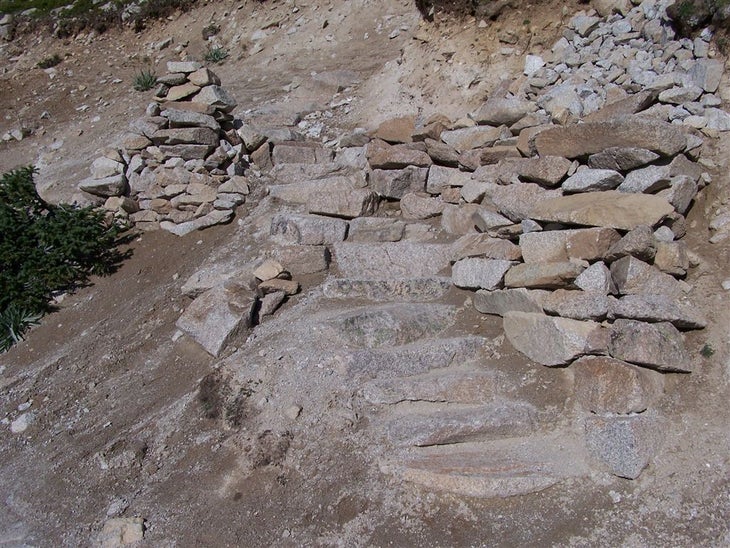 Stone steps None