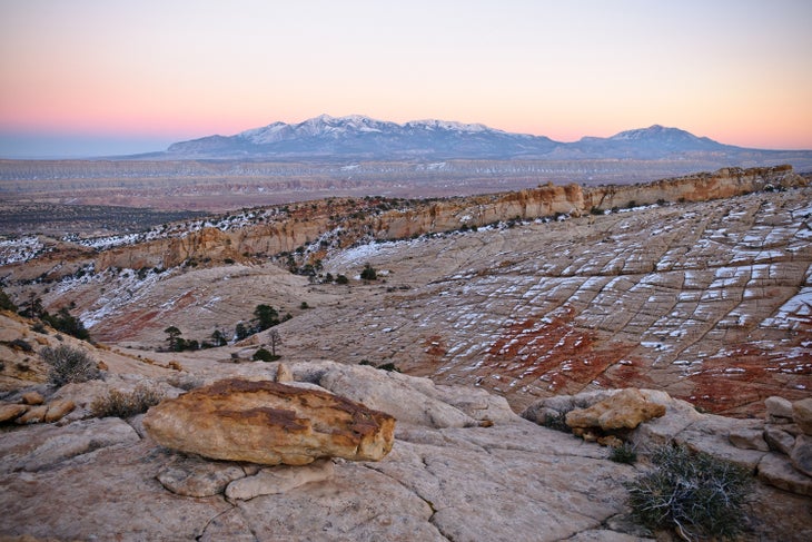 Sunset on the Henry Mountains None