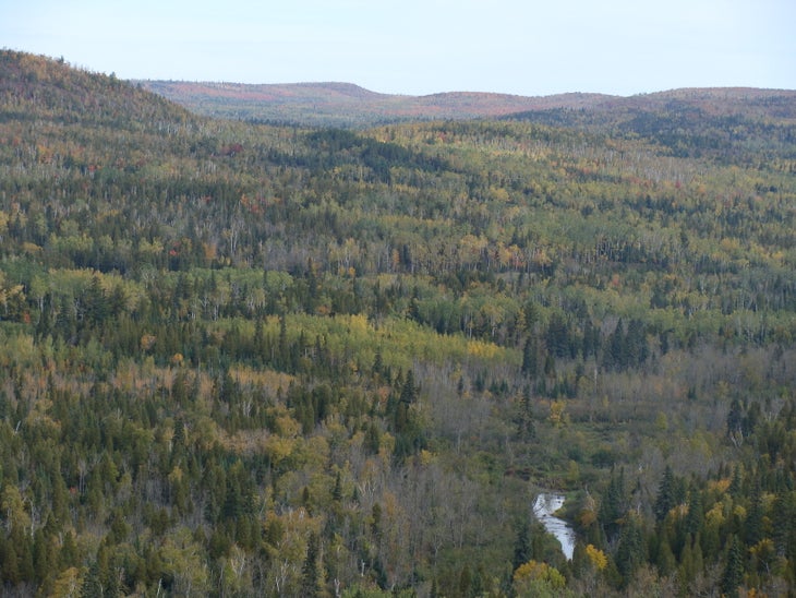 Valley view with Beaver River below None