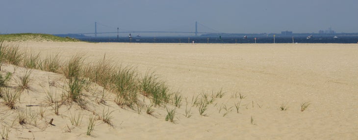 Verrazano Bridge in the distance None