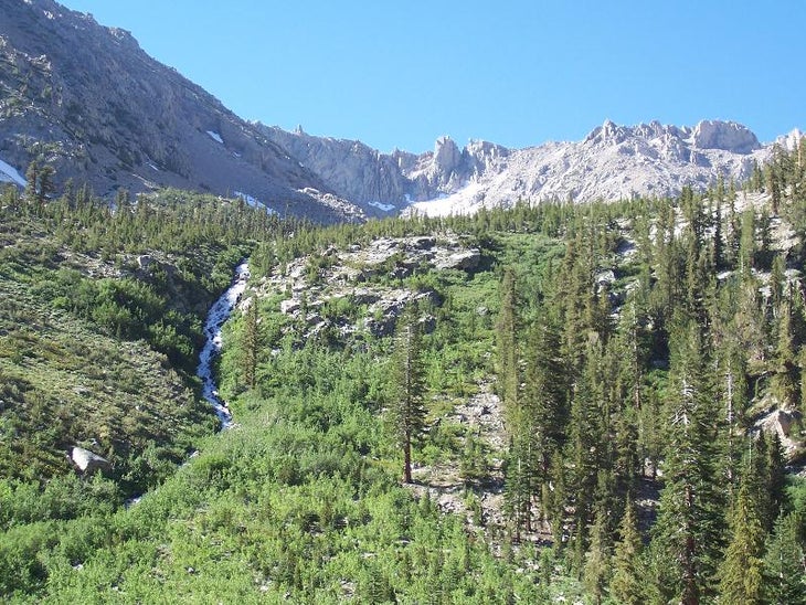 View from Trailhead None
