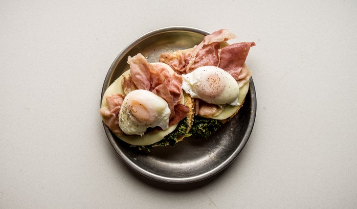Eggs Benedict: Step 7 Voila! A beautiful meal fit for royalty. Eat it while it’s hot! You can use different varieties of cheese, bagel, meat, and kale chips for endless…