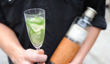 "2oz Rum, (try Oronoco but other white rums will work) ½ oz simple syrup (equal parts by volume of hot water and sugar, cooled) 1 thick cucumber slice&hellip;"