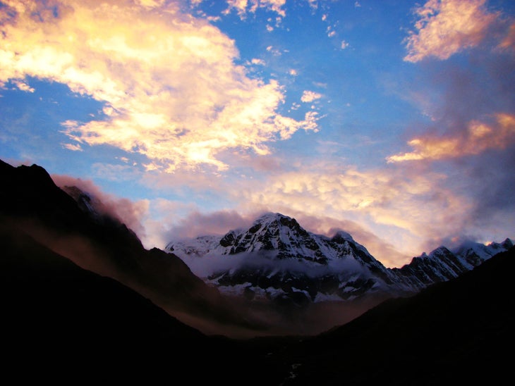 Annapurna—Machhapuchhre-Base-Camp- Jessica Alison, from Kennesaw, GA picked a rainy week to do the Annapurna Base Camp trek. She was at Machhapuchhre Base Camp when the clouds cleared…