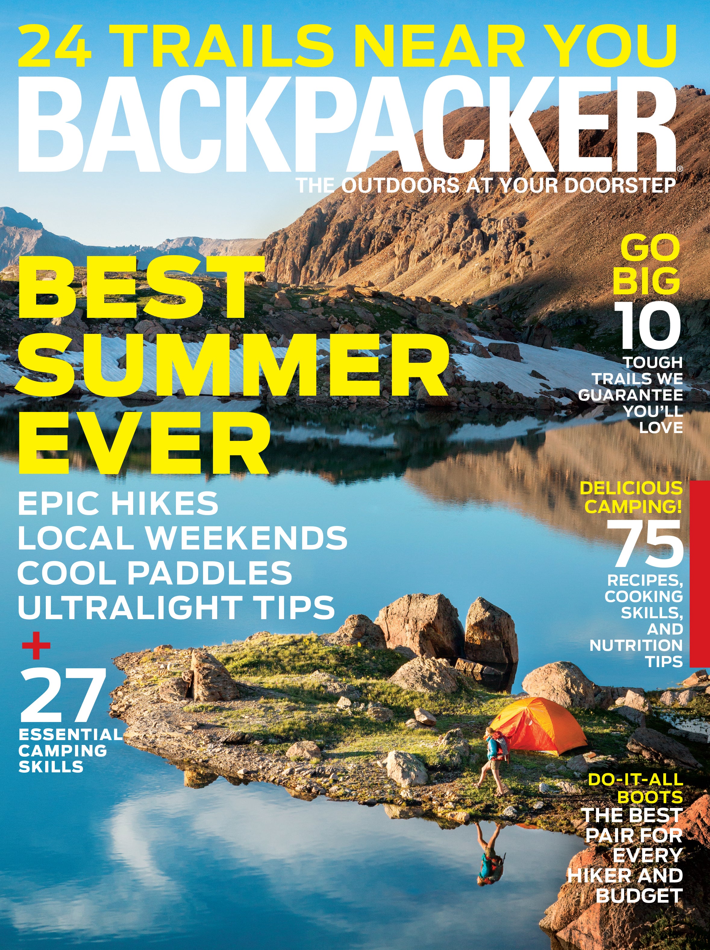 "August 2014 Cover of Backpacker Magazine"