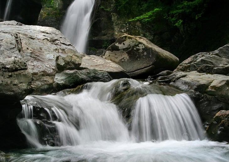 Bash Bish Falls, Mount Washington, MA Bash Bish Falls plunges nearly sixty feet into a pool below, and according to legend, a young Mohican woman was bound to a canoe and sent over the…