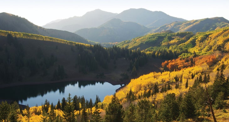 BP1014LOCAL_Holdman_DesolationLake Wasatch Guardians: 10,200-footers Mt. Raymond and Gobblers Knob hog the view to the west. (Willie Holdman)