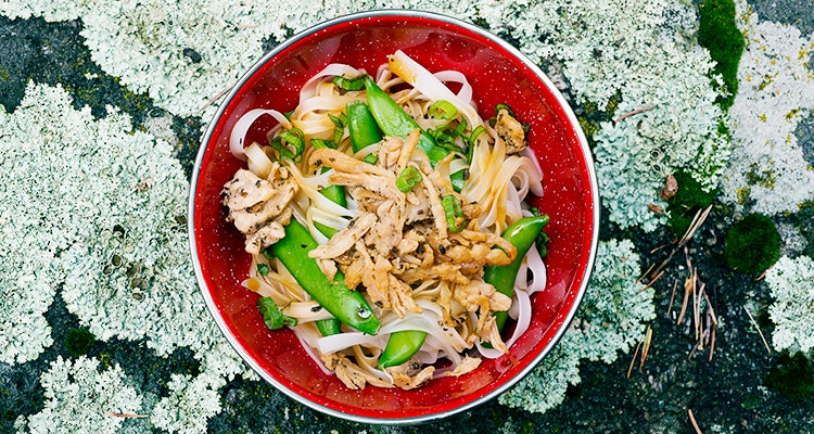 "Mushroom & Broccoli Vietnamese Noodle Soup"