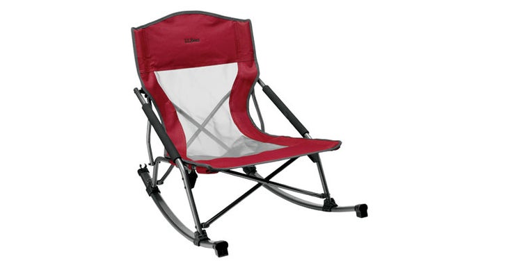 FOR MOM: L.L. Bean Low Rider Rocker Base camping in style: Burly 600-denier polyester makes this camp chair bomber tough, and it's only about the size of a tent when collapsed. $50; 11…