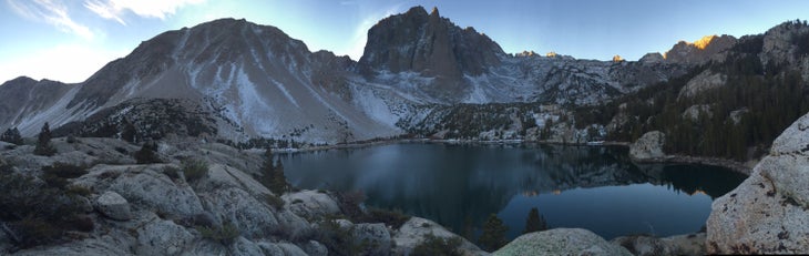 Camping at Second Lake. None