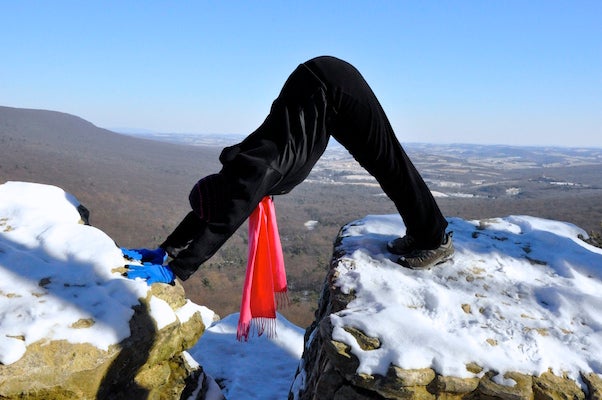 Downward dog Best hiking stretches - downward dog