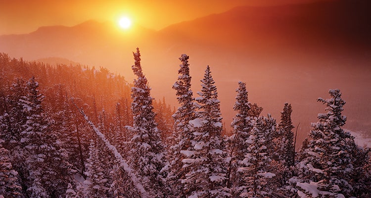 "Snow Scene Photo of Mt. Wuh, Rocky Mountain National Park, CO"