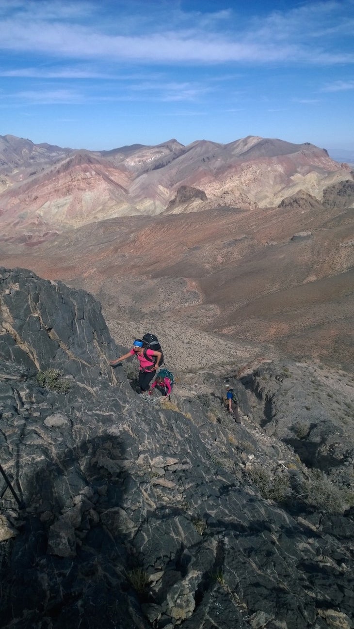The last few feet to the top of Thimble Peak. None