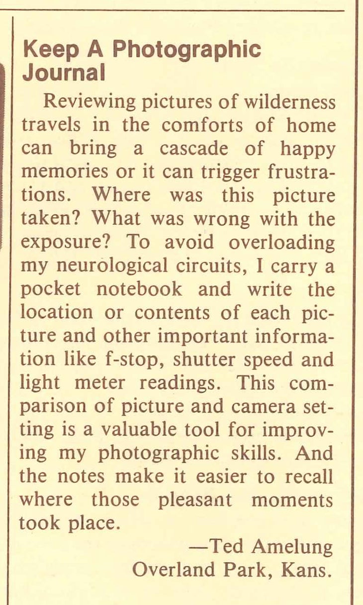 1978: Manual photo logging things we don't miss about 1978: manual photo logging