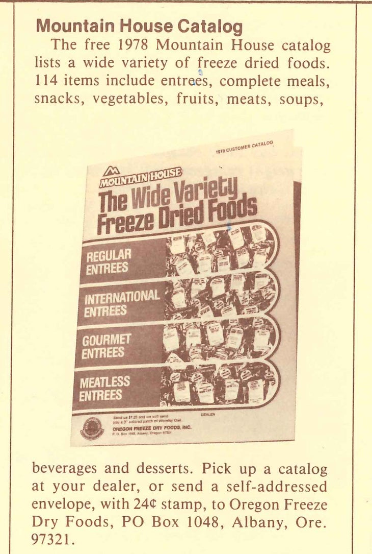 1978: Mountain House things we don't miss about 1978: catalogs
