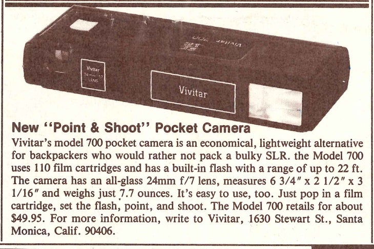1978: Point & Shoot things we don't miss about 1978: huge point and shoot cameras