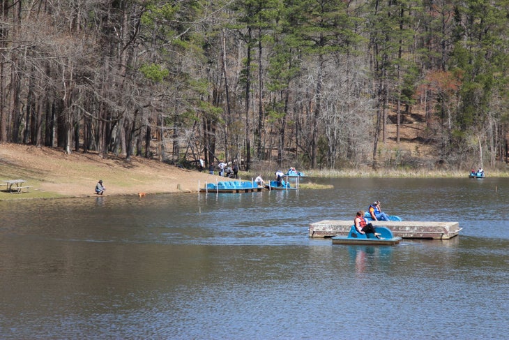 Paddle boats on Lake Crawford Paddle boats on Lake Crawford