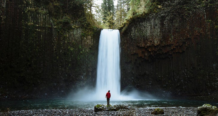 Photos by Justin Bailie Young woman hiking in Humboldt Redwoods State Park, CA.