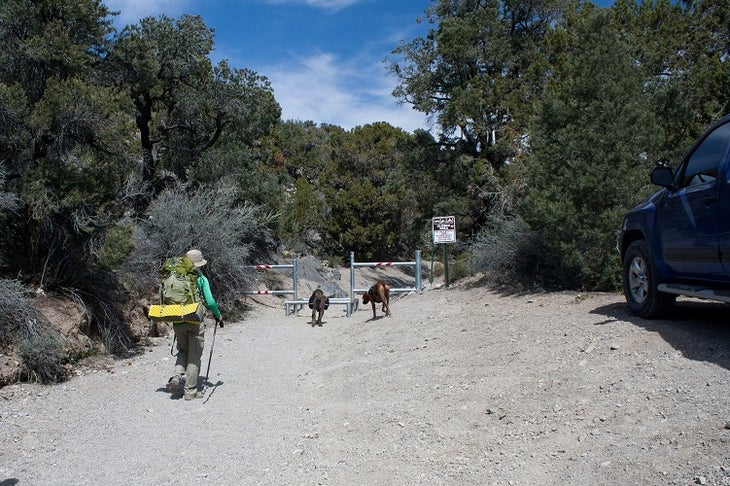 Wash to Trailhead None