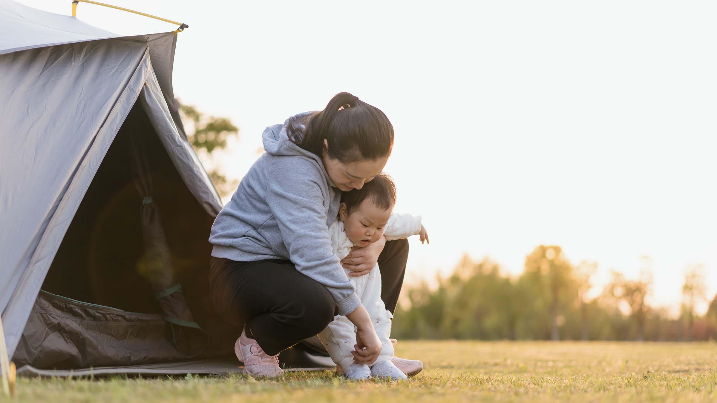 camping with baby