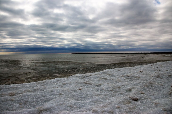 Beach of ice None