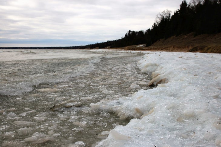Waves of ice shards Waves of ice shards