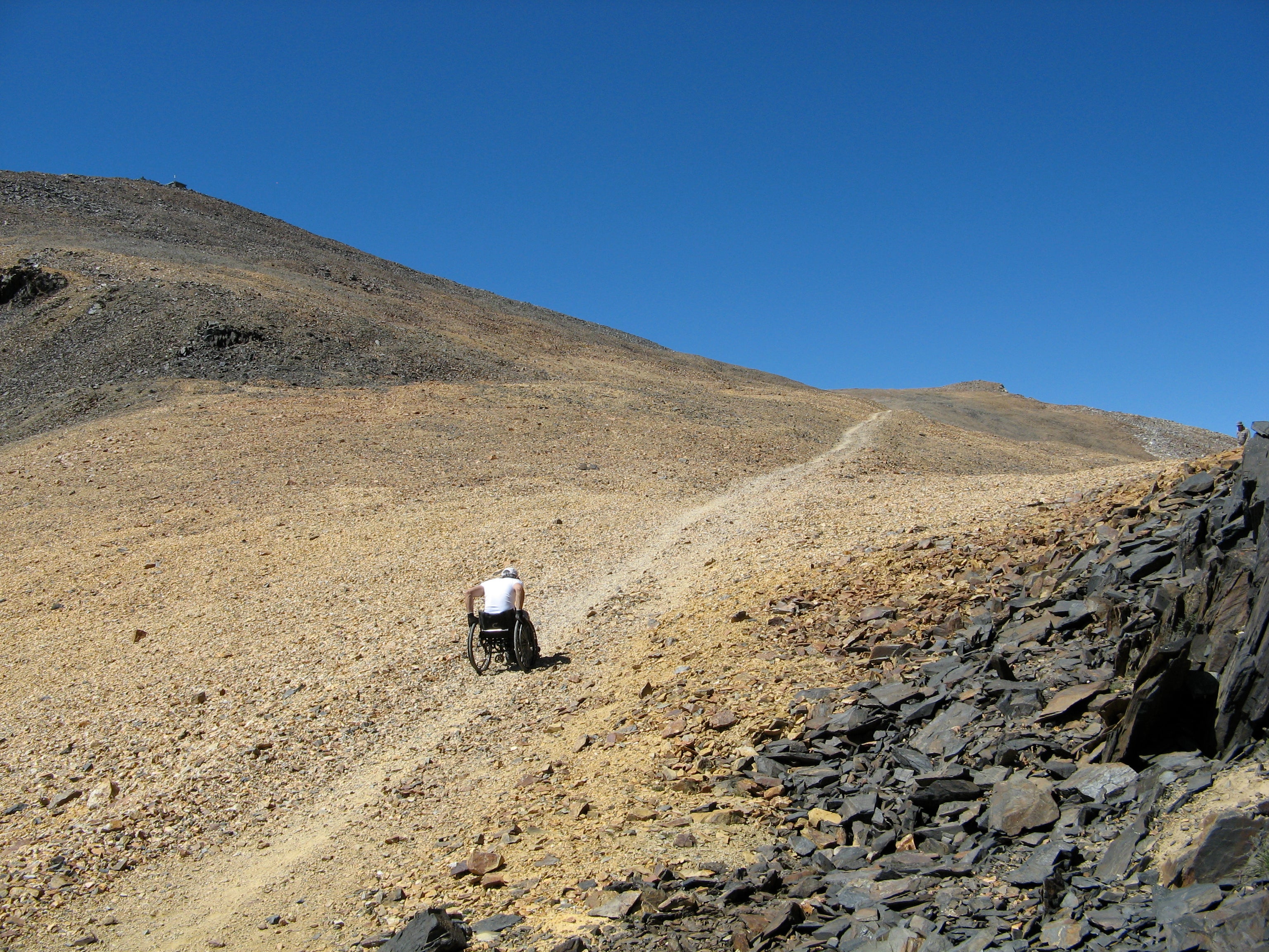 "Bob Coomber climbing White Mountain"
