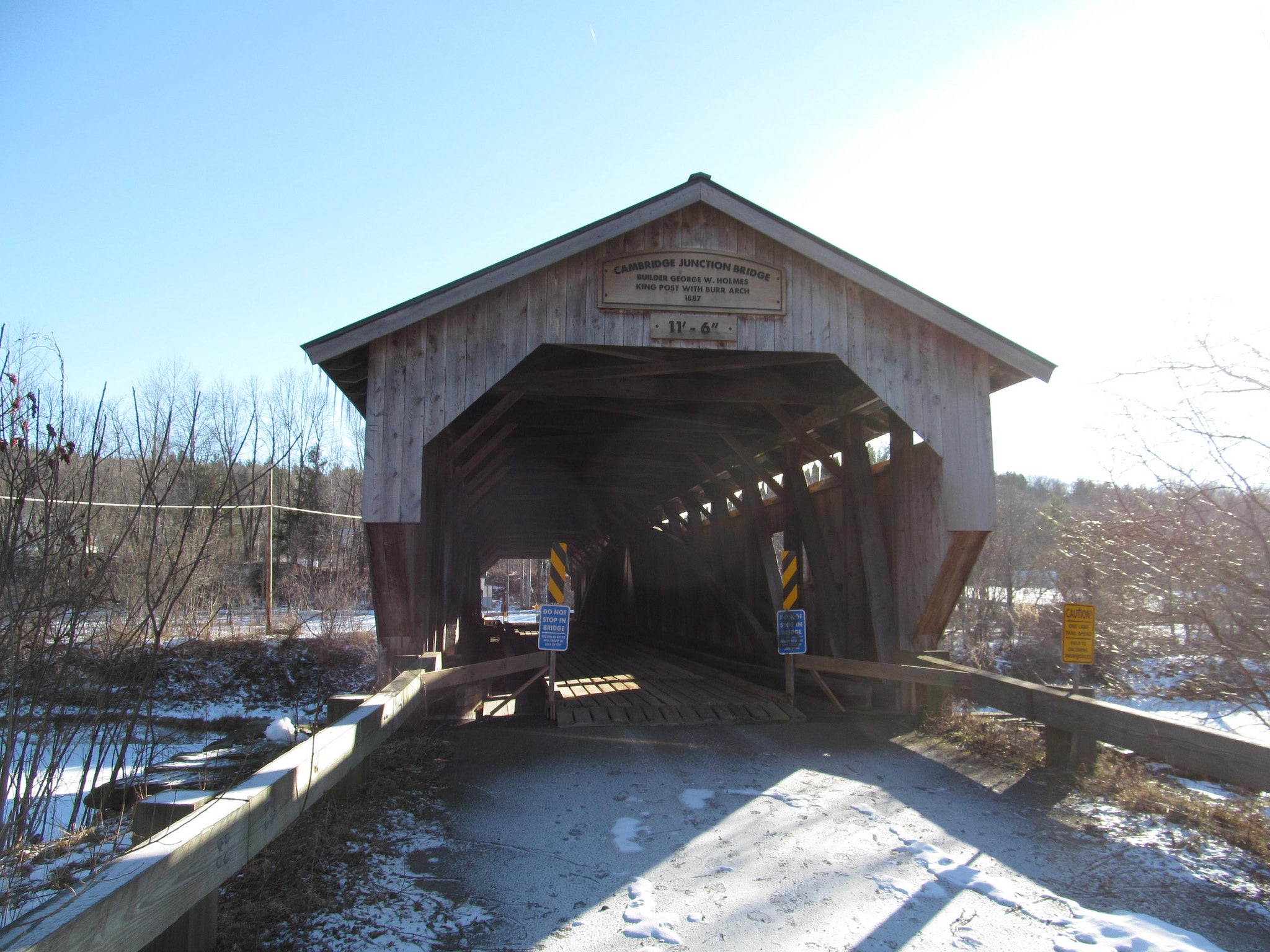 "Covered bridge at Cambridge Junction"