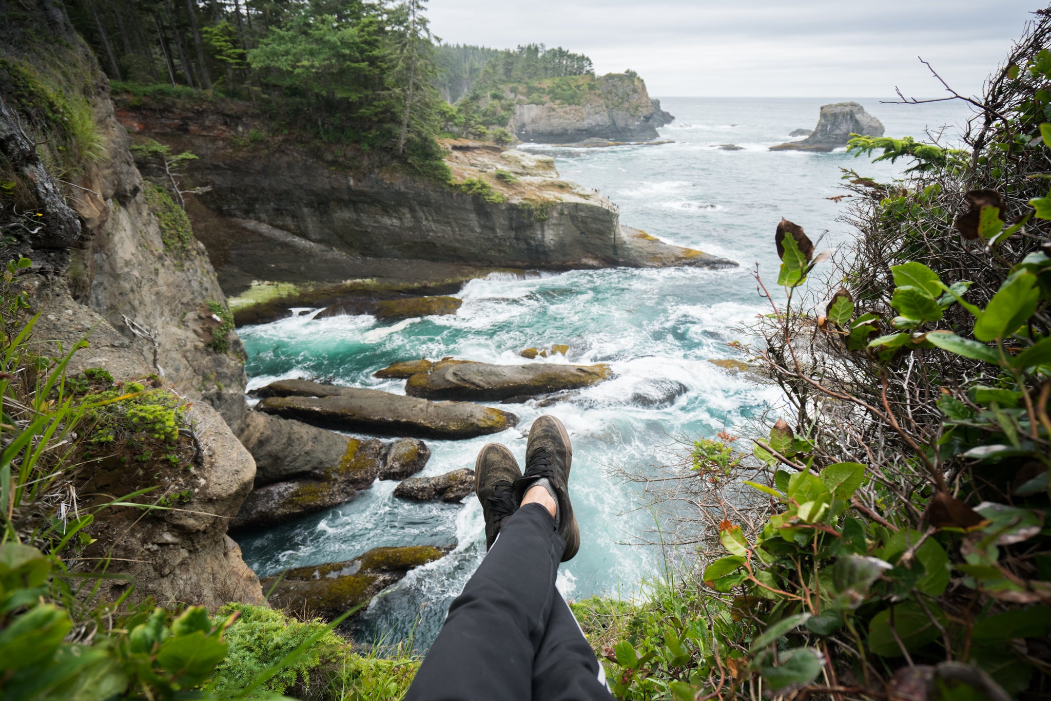 "100 days outdoors - the jagged shore of Washington’s coastline."