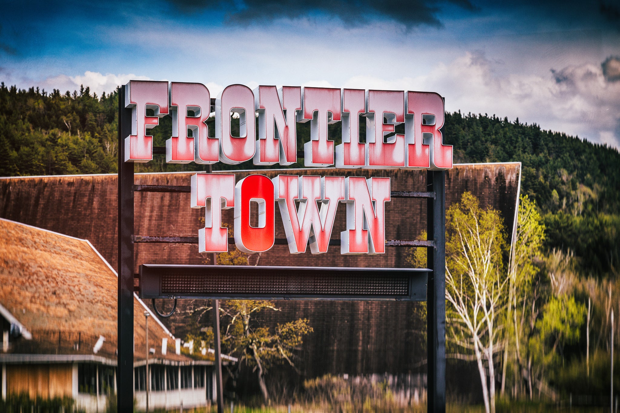 "Frontier Town sign"