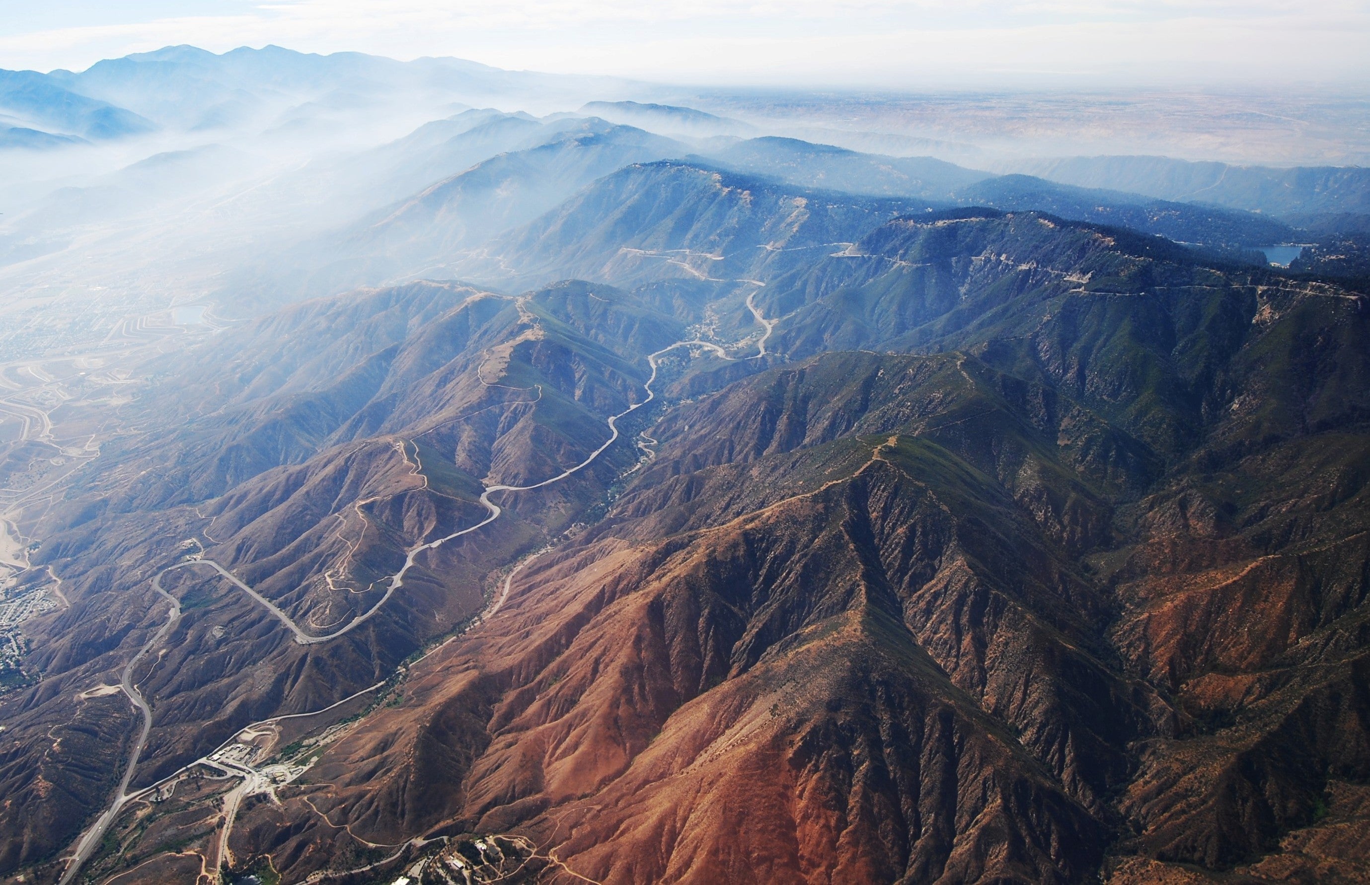 "Aerial view of San Bernardino Mountains"
